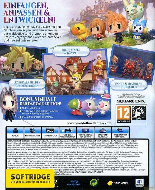 Produktbild Square Enix World of Final Fantasy Day One Edition (PS4, DE)