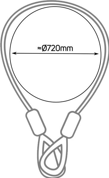 Actual product image Zefal K-TRAZ CABLE L bicycle lock