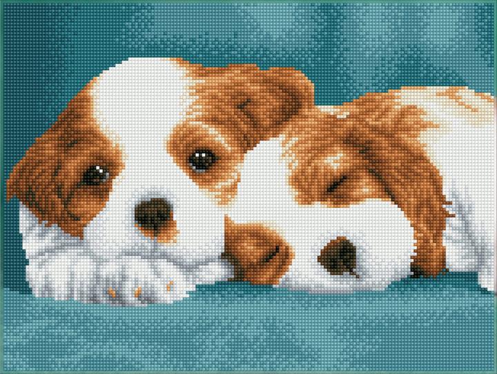 Immagine prodotto Dante Ricamo Diamond Dotz Diamond Mosaic Little Champs Two Puppies 43x33cm DQK8014