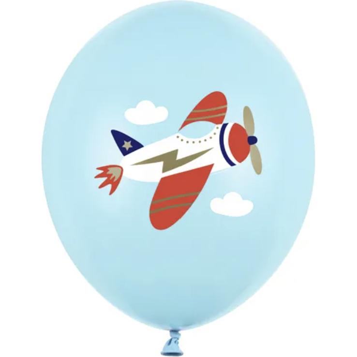 Partydeco Luftballons Flugzeug sortiert (50St.)