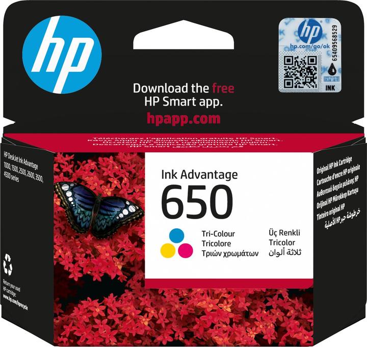 Produktbild HP 650 - Farbe (Cyan, Magenta, Gelb) - Original (C, M, Y)