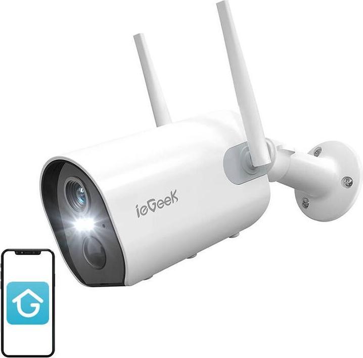 Immagine prodotto IeGeek Telecamera wireless WiFi da esterno ZS-GX2S bianco 5200mAh (2048 x 1536 pixel)