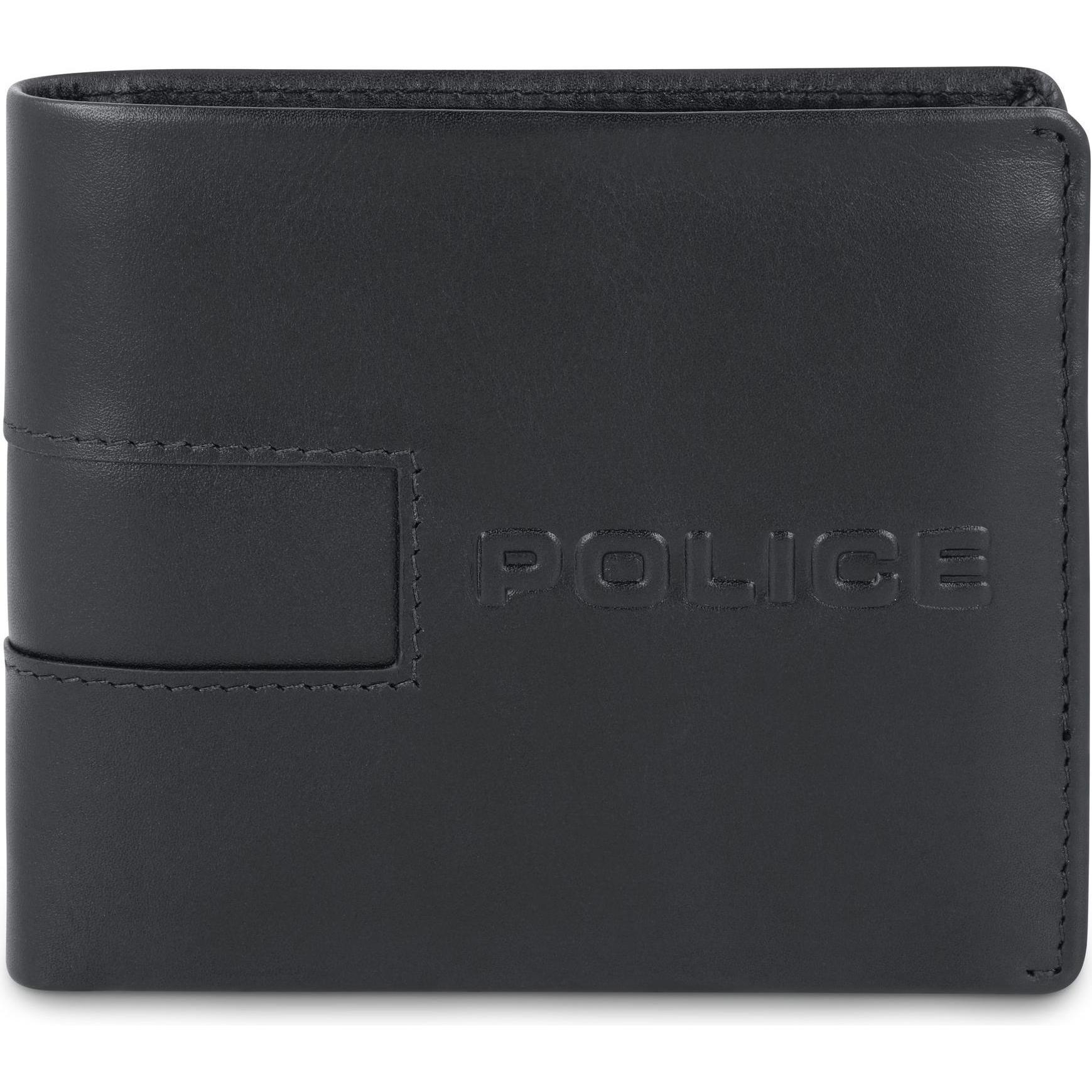 Police, Herren, Portemonnaie, Geldbörse Leder 11 cm, Schwarz