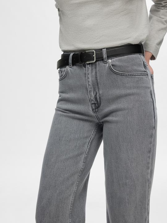 Produktbild Selected Femme Graue Wide Fit Jeans (W28/L32)