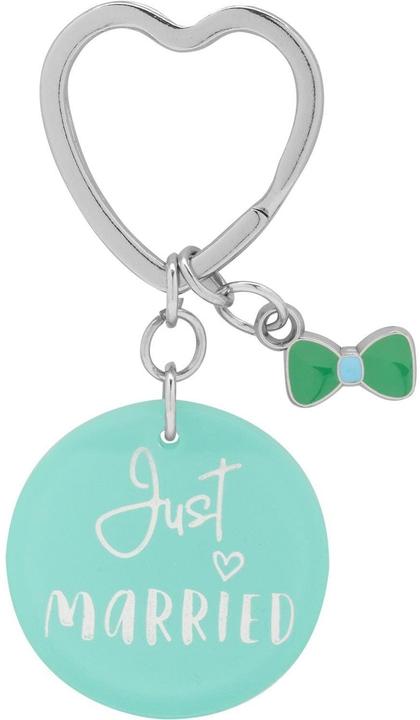 Actual product image Sheepworld Keyring Just Married Pink/Blue, 2 pieces