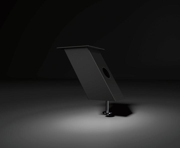 Produktbild EBB Barkonsole Jumbo Power Station 80 x 80 x 170 schräg Aluminium schwarz