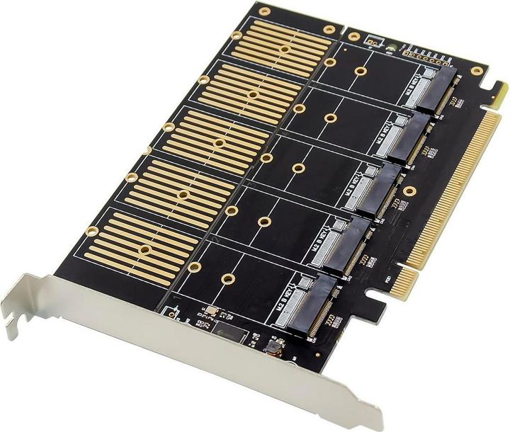 Image du produit MicroConnect MC-PCIE-JMB585 Carte d'interface/adaptateur M.2,SATA Intégré