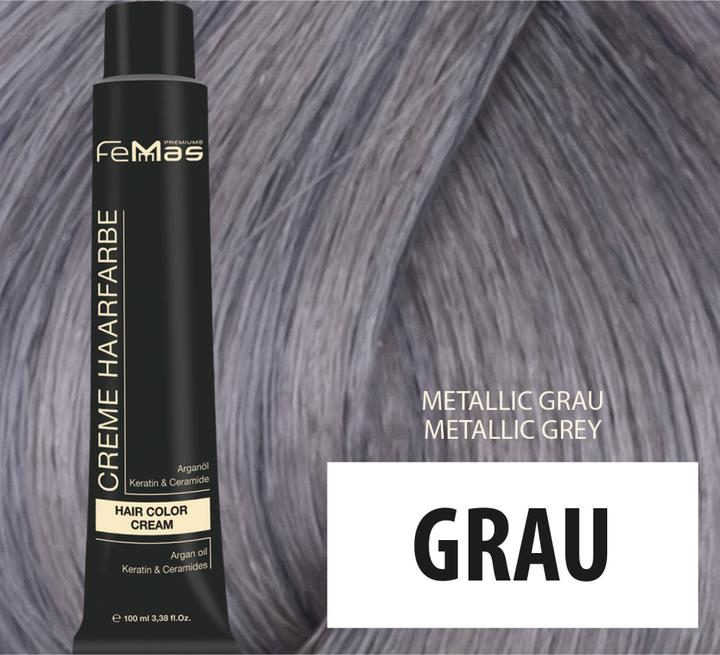 Produktbild FemMas Grau) Haarfarbe Metallıc 100ml