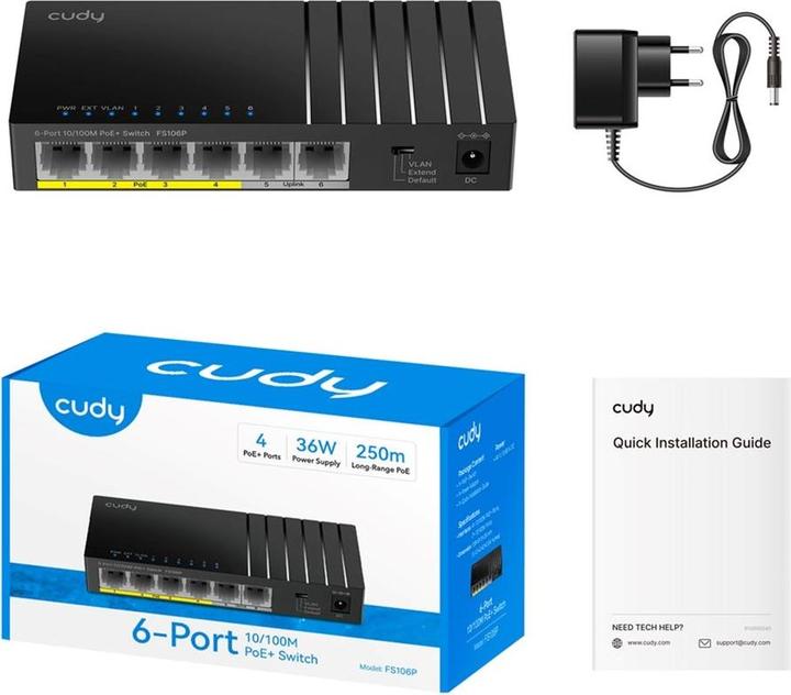Immagine prodotto Cudy Switch FS106P (6 porte)