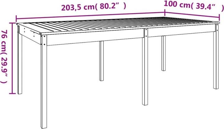 Produktbild vidaXL Gartentisch
