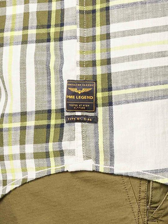 Immagine prodotto Pme Legend Short Sleeve Shirt Slub Check Ruby Olivine (S)