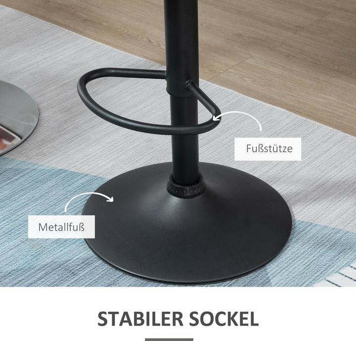 Actual product image Homcom Bar stool set of 2, adjustable seat height