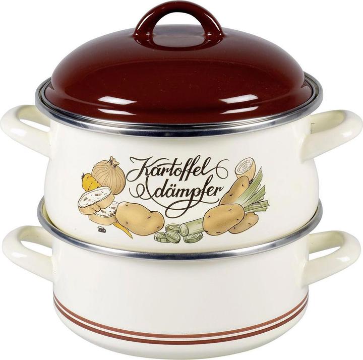Produktbild ELO Kartoffeldämpfer (18 cm, Kochtopf, Dampfkochtopf, Stahl, Emaille)