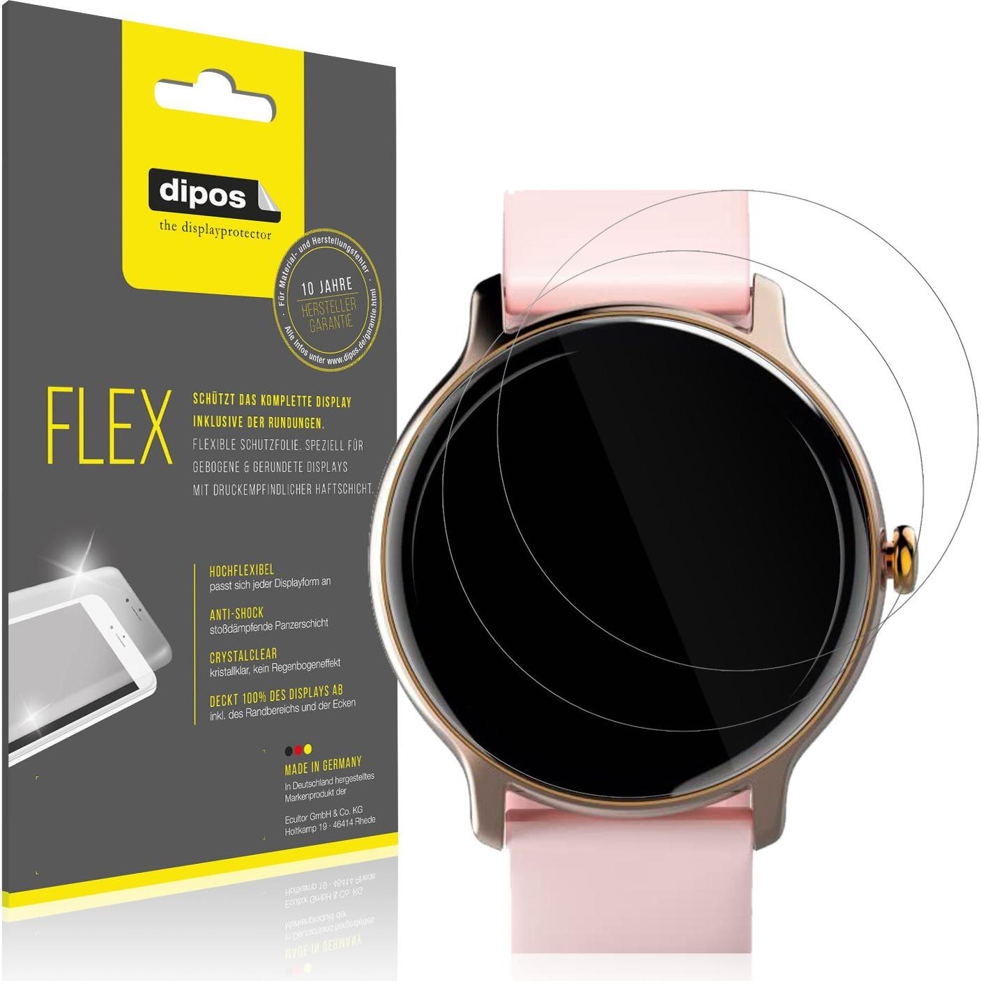Dipos 3D Full Cover Schutzfolie, Smartwatch Schutzfolie, Transparent