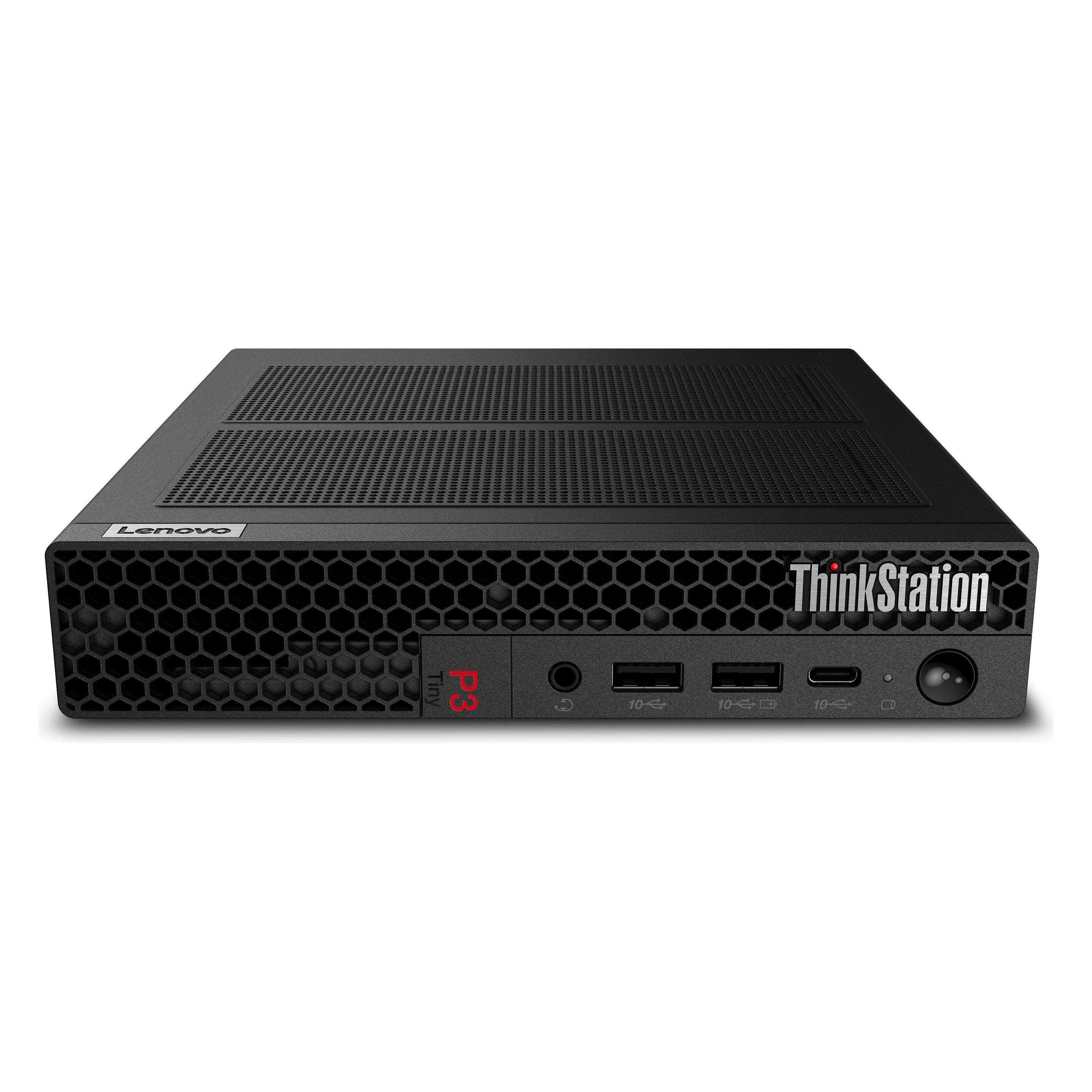 Lenovo ThinkStation P3 Tiny (1000 GB, 64 GB, Intel Core i9-14900), PC, Schwarz