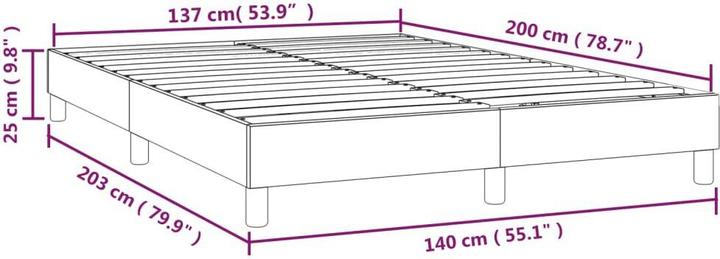 Actual product image vidaXL Boxspringbettgestell (140 x 200 cm)