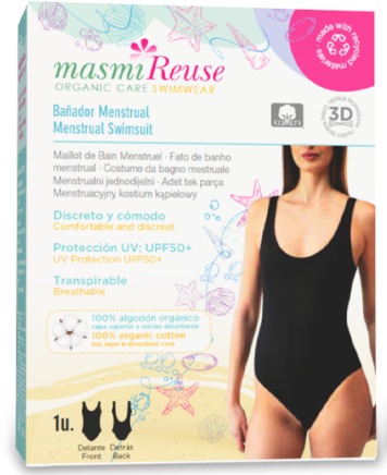 Actual product image Masmi Organic Period Swimsuit Black Size: M - Reuse (M)