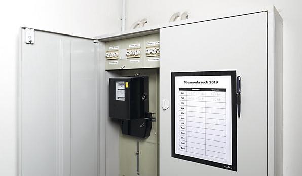 Produktbild Durable DURAFRAME® MAGNETIC NOTE A4, für dir. Besch., magn., VE 5 Stk, Rahmen schwarz