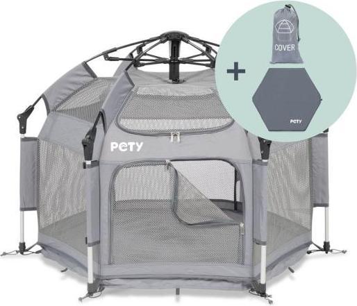 Actual product image Pety Playpen small with floor mat and roof for dogs (Dog kennel)