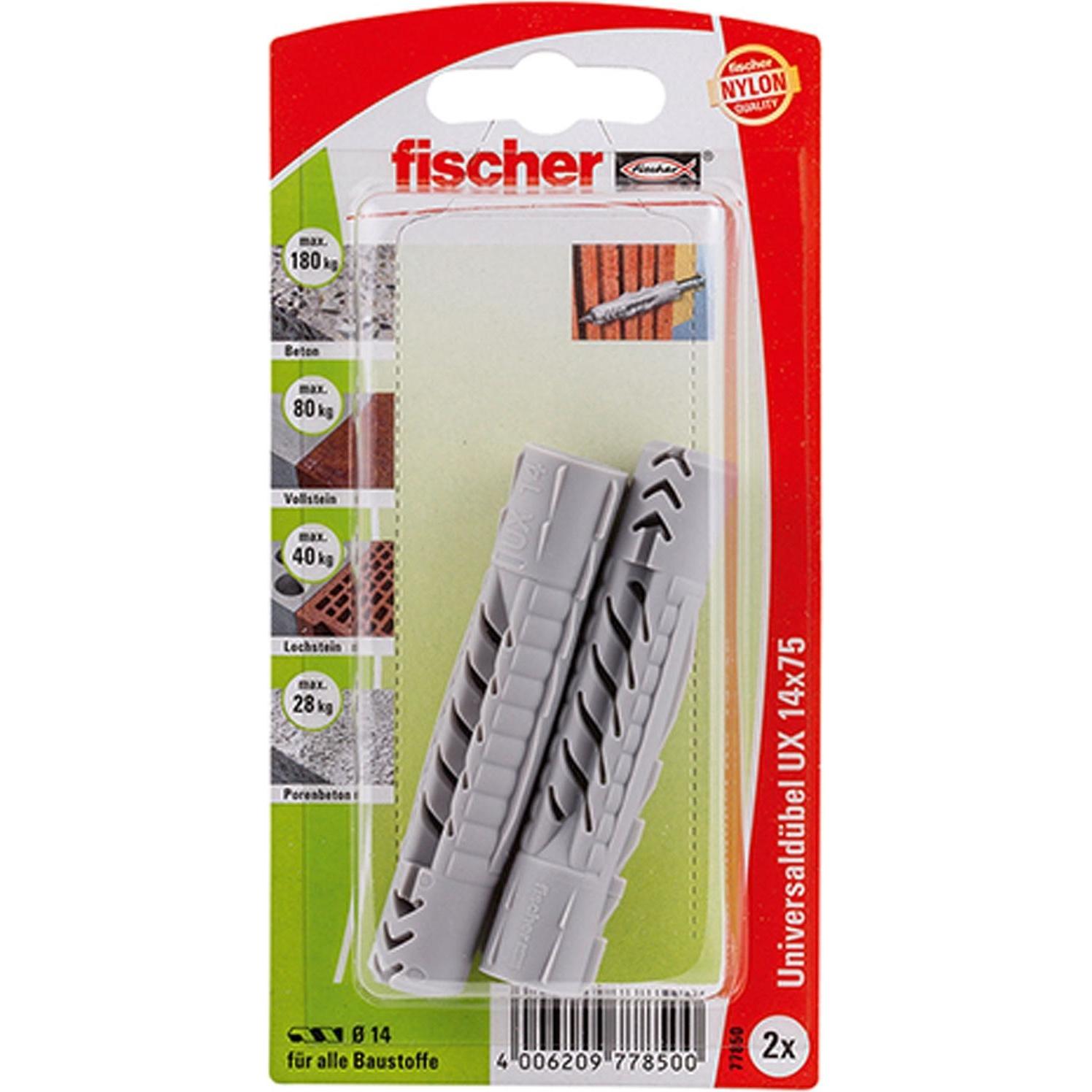 Fischer, Tassello, Spina universale UX 14x75 K (2). (2 pz.)