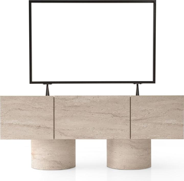 Hanah Home Vision Travertino TV Stand