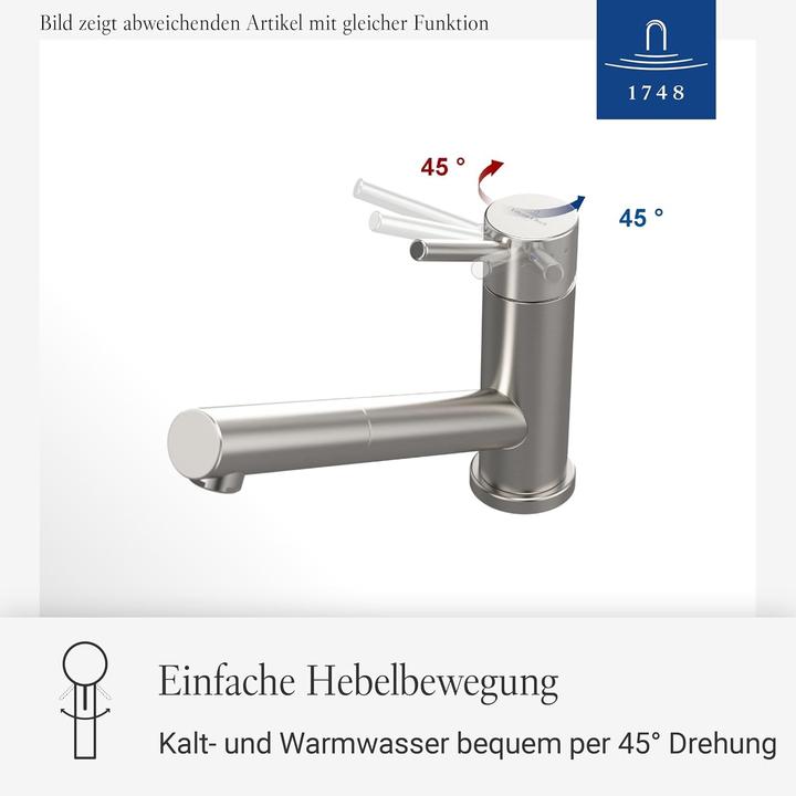 Actual product image Villeroy & Boch Como low-pressure kitchen mixer tap, stainless steel