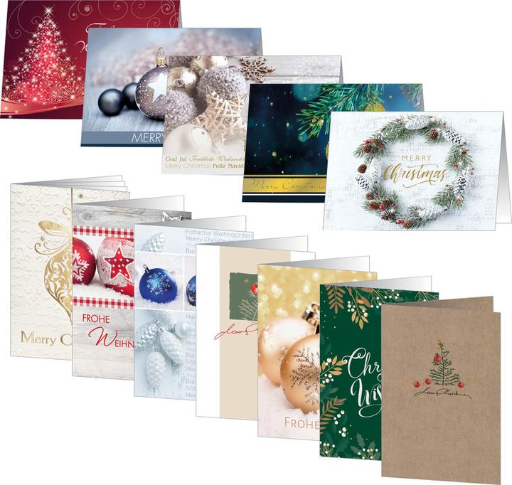 Immagine prodotto Sigel Cartolina di Natale Golden Glitter, A6, 10 pezzi (1 pz.)