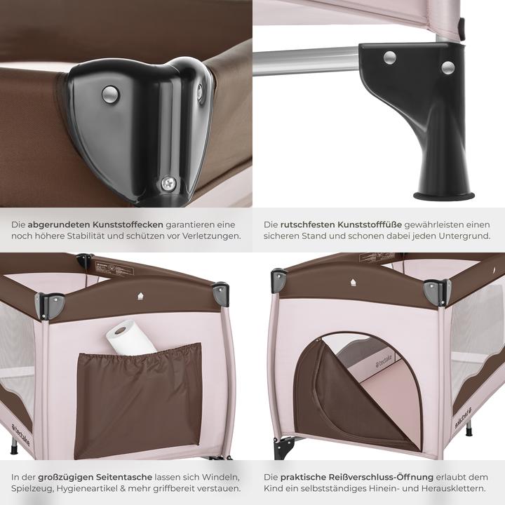 Actual product image tectake Travel cot with carrying bag (60 x 120 cm)