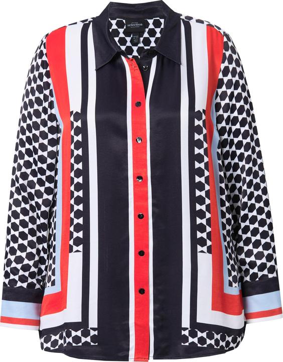 Produktbild Ulla Popken Bluse, Mustermix, Hemdkragen, Langarm (46, 48)