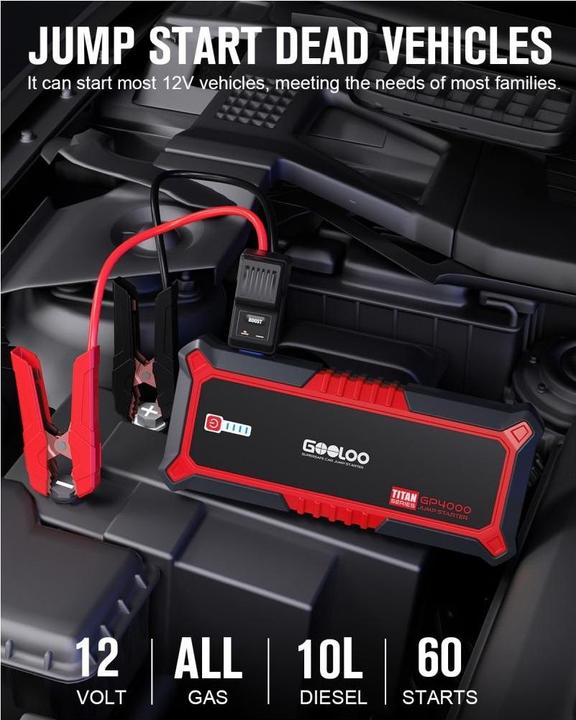 Immagine prodotto Gooloo Avviatore GP4000 (4000 A, 24000 mAh)