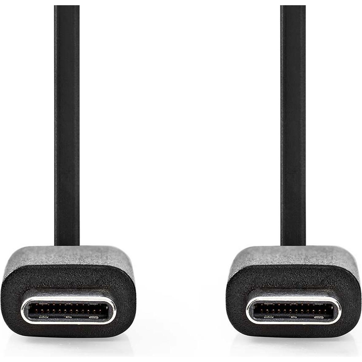 Thumbnail - Nedis USB-Kabel USB 2.0 USB-C™ Stecker USB-C™ Stecker 60 W 480 Mbps Vernickelt 1.00 m (1 m, USB 2.0), USB Kabel
