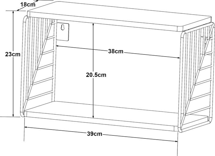 Produktbild En.Casa Moss (39 x 18 x 23 cm)
