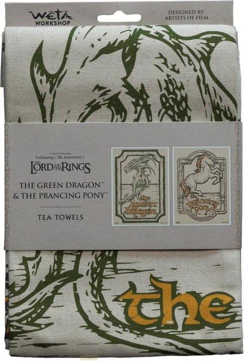 Produktbild Weta Workshop Le Seigneur des Anneaux set de 2 torchons Green Dragon & Prancing Pony 69 cm (69 x 50 cm)