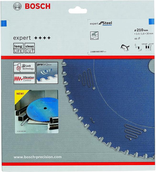 Produktbild Bosch Professional Zubehör Kreissägeblatt Expert for Steel, 210 x 30 x 2,0 mm, 48