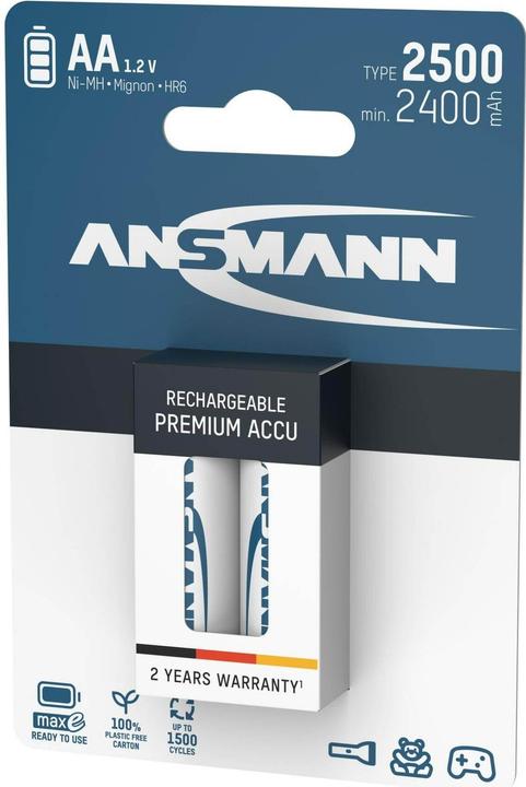 Produktbild Ansmann AA (2 Stk., AA, 2500 mAh)