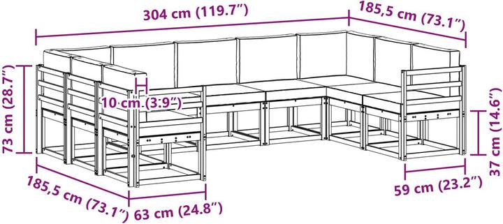 Produktbild vidaXL Outdoor-Sofagarnitur