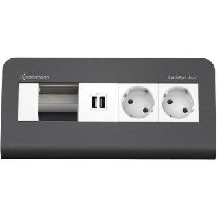 Thumbnail - Kindermann, Steckdosenleiste, CablePort desk² 80 4-fold (4 x)