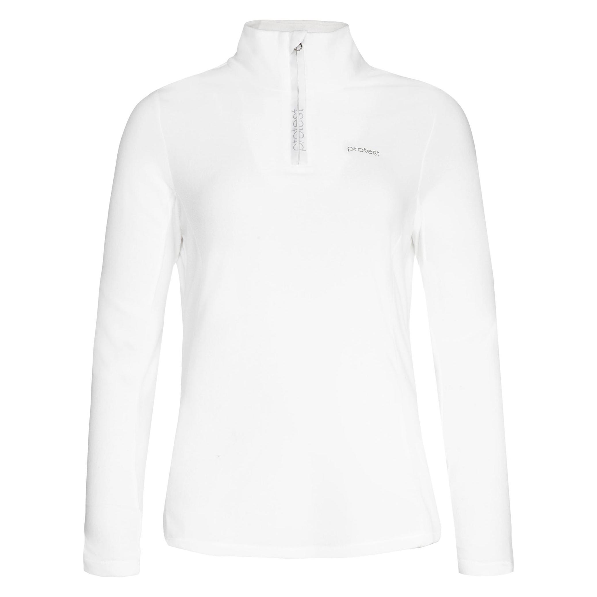 Protest, Vrouwen, Springer, Mutez 1/4 Rits Top, Wit, (44, Xxl)