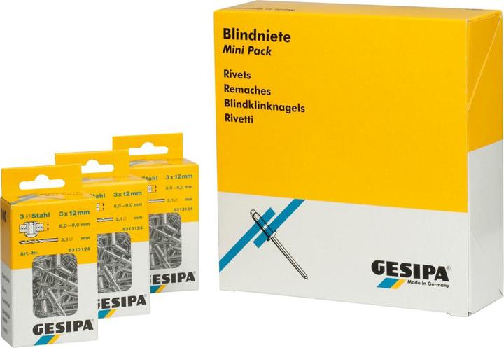 Image du produit Gesipa Rivets aveugles 5,0x12mm de long, Alu