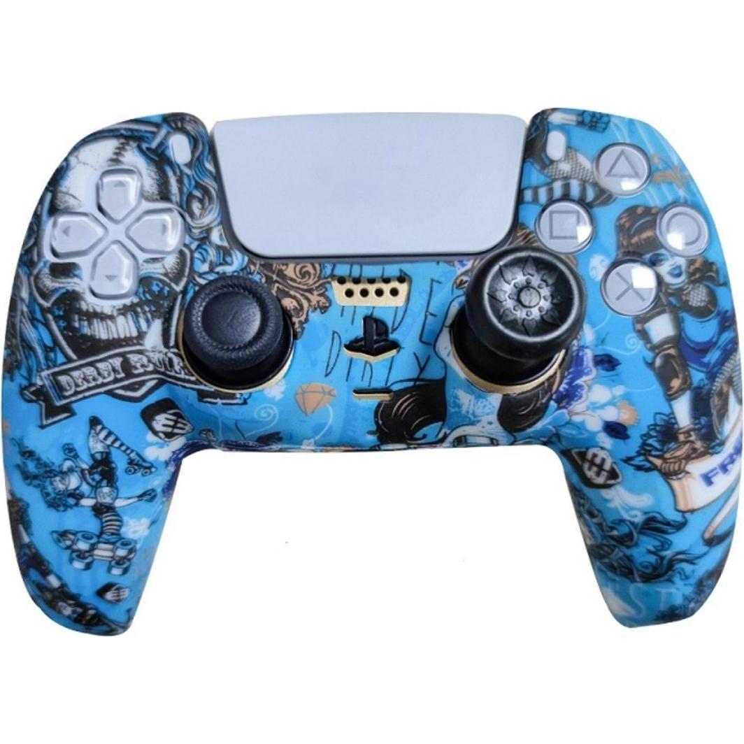 Thumbnail - König Design 2 x Schutzhülle für Playstation 5 DualSense Controller Skin Silikon Schutz Motiv (Playstation Classic), Gam...