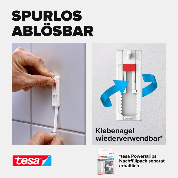 Actual product image tesa Adhesive nail for tiles & metal, height-adjustable