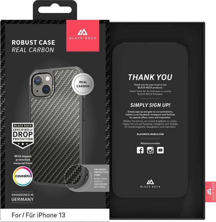 Produktbild Black Rock Robust Real Carbon (Apple iPhone 13)