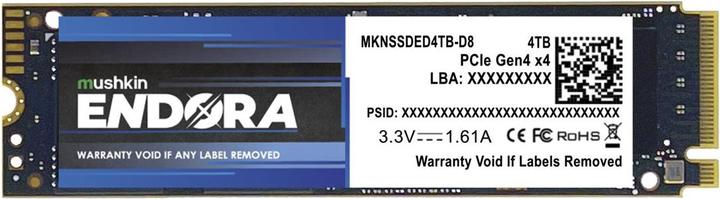 Image du produit Mushkin M.2 4TB Endora NVMe PCIe4.0 x 4 (4000 Go, M.2 2280)