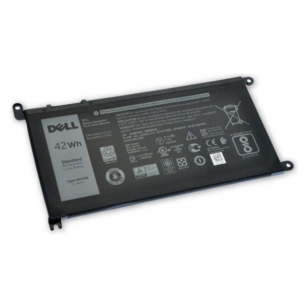 Dell BTRY 42WHR 3C LITH (3 Zellen, 3400 mAh), Notebook Akku, Schwarz
