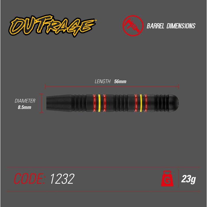 Image du produit Winmau Steel Tip Outrage Brass (23 g)