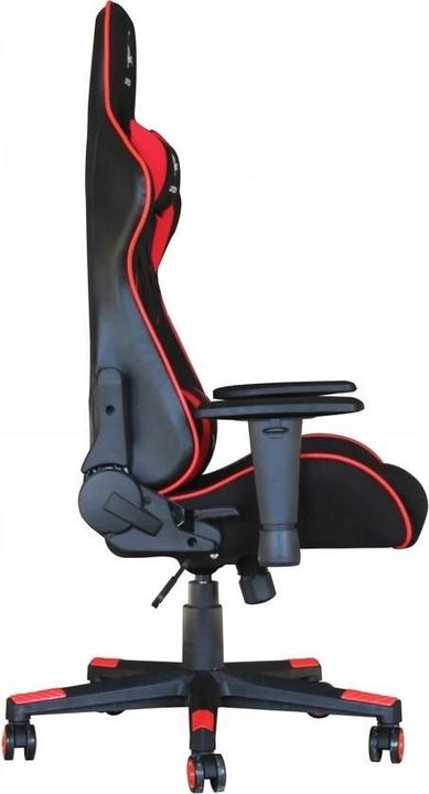 Actual product image Gembird Gaming chair SCORPION juodas mesh red skin accents
