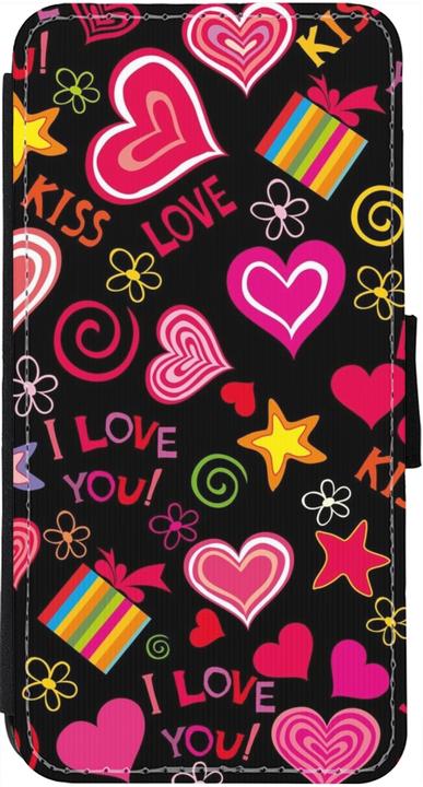 Image du produit PhoneLook Coque Wallet noir Valentine 2023 love symbols (Apple iPhone 12 Pro Max)