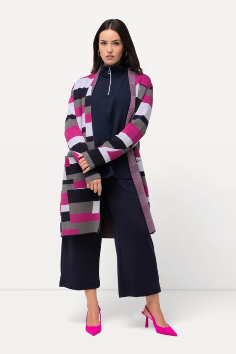 Actual product image Ulla Popken Mixed Print Longline Cardigan (50, 52)