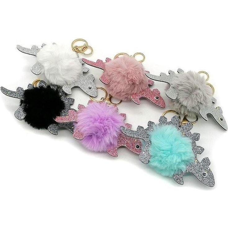 Adar, Portachiavi, Dinosaurier-MIX-Glitzer-Plüsch-Schlüsselanhänger