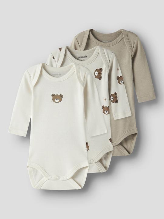 Produktbild Name it Nbnbody 3p Ls Pumice Bear Noos (98)